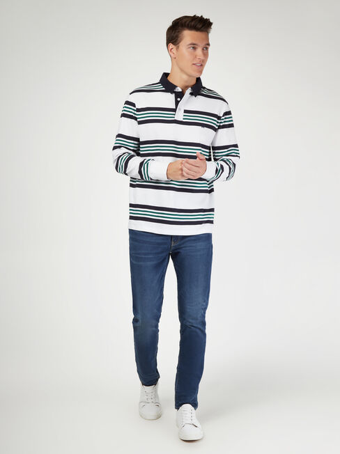 LS Travis Stripe Rugby Polo