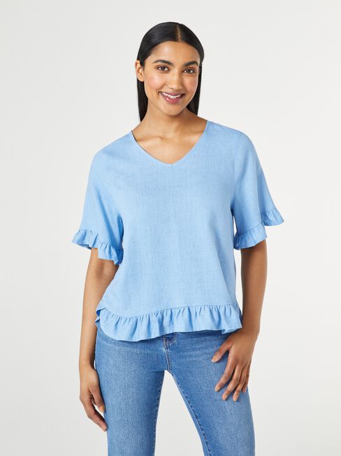 Ivy V-Neck Ruffle Top