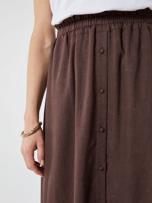 Collette Ruched Waist Midi Skirt