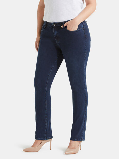 Curve Embracer Slim Straight Jeans Deep Sea Blue