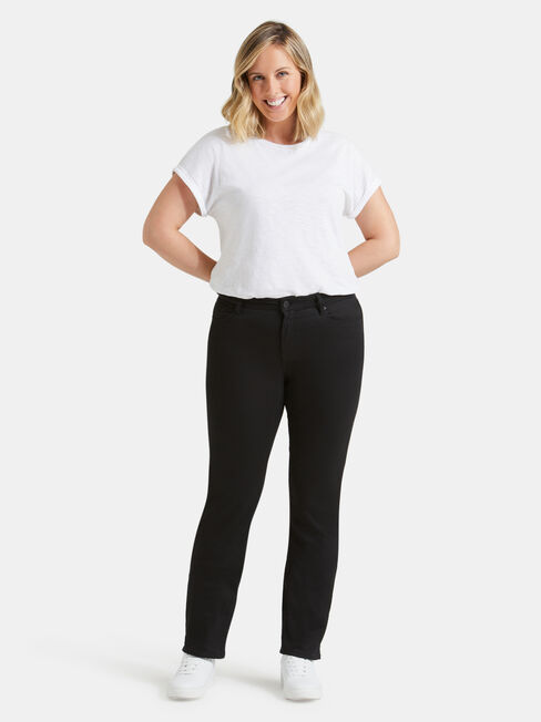 Curve Embracer Slim Straight Jeans Absolute Black