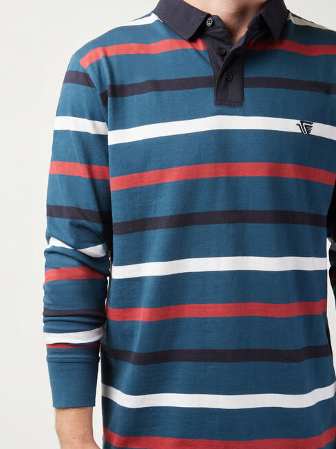 LS Craige Stripe Rugby Polo