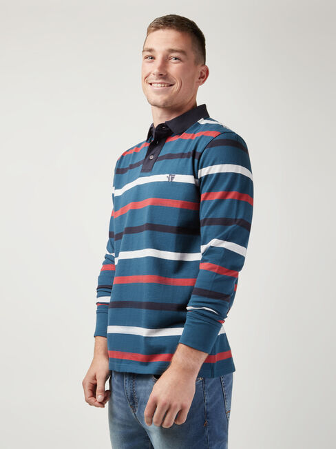 LS Craige Stripe Rugby Polo