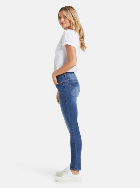 Butt Lifter Skinny Jeans Mid Sapphire