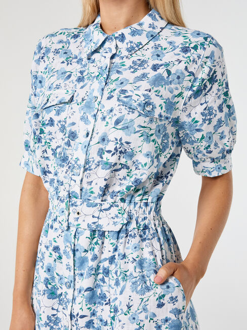 Flora Belted Shirt Dress