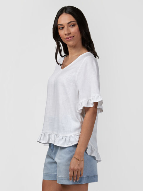 Ivy V-Neck Ruffle Top