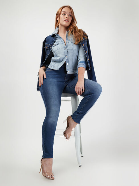 Curve Embracer Butt Lifter Skinny Jeans Mid Sapphire