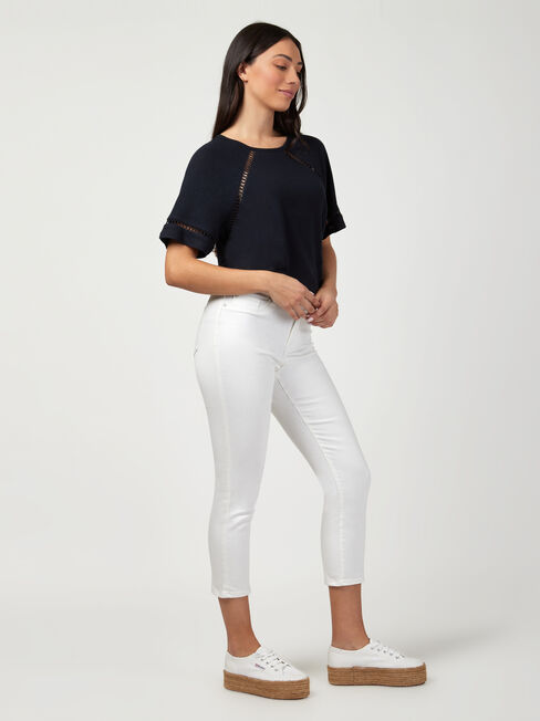 Kara Mid Waist Skinny Capri