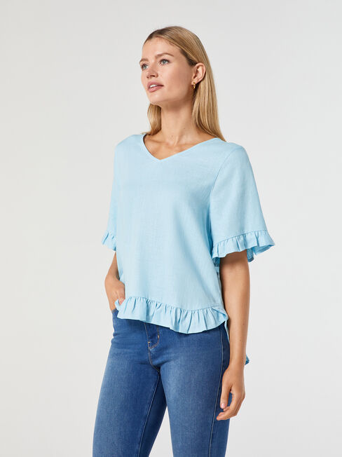 Ivy V-Neck Ruffle Top
