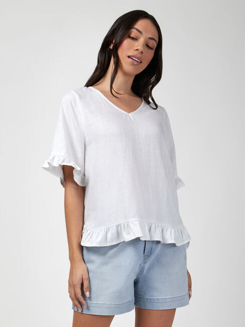 Ivy V-Neck Ruffle Top