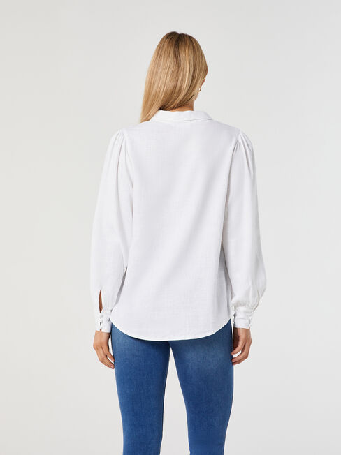 Laurel Linen Puff Slv Shirt