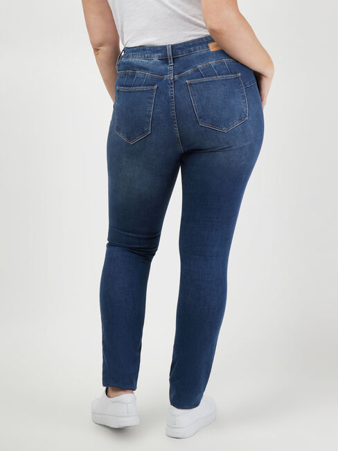 Curve Embracer Butt Lifter Skinny Jeans Mid Sapphire