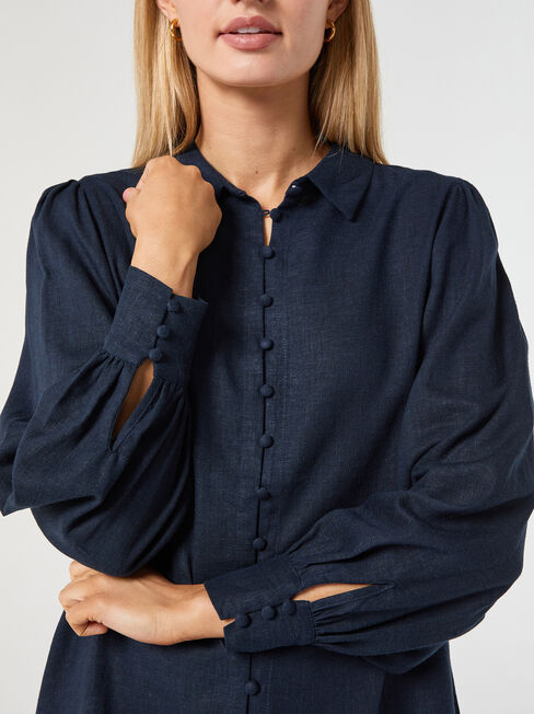 Laurel Linen Puff Slv Shirt
