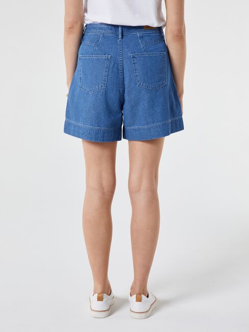 Yasmin Pleat Denim Short