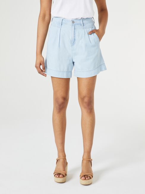 Yasmin Pleat Denim Short