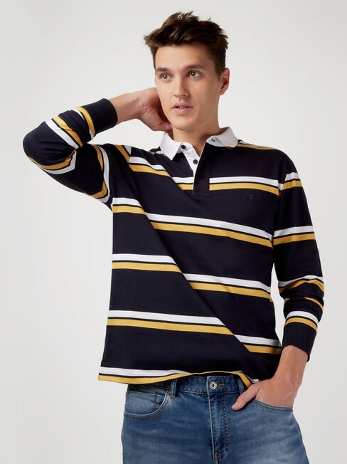 LS Carson Stripe Rugby Polo