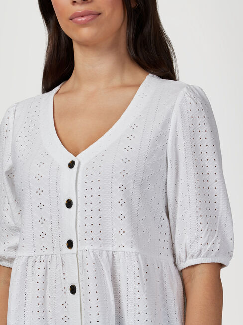 Eden Lacey Button Front Tee