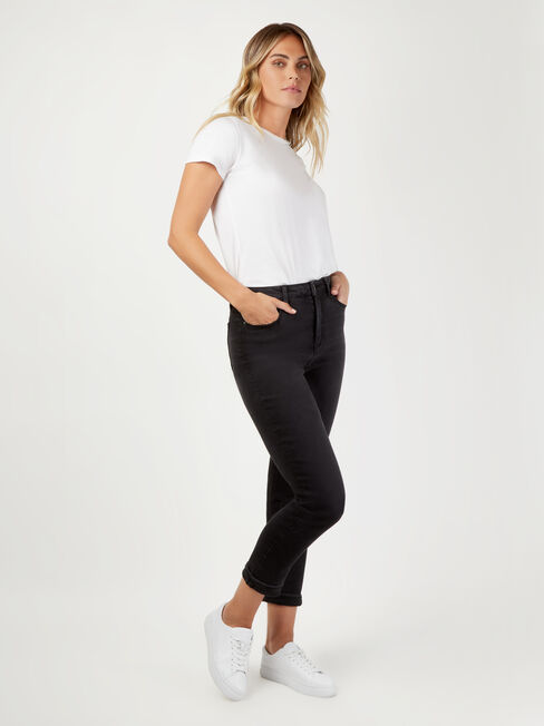Brooke High Waisted Tapered Crop Jeans