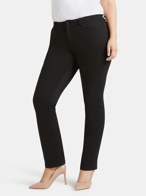 Curve Embracer Slim Straight Jeans Absolute Black