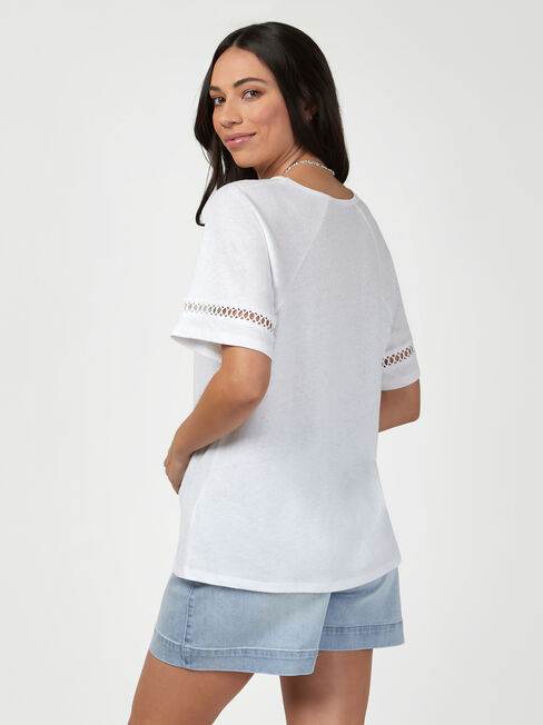 Sage Lace Insert Tee