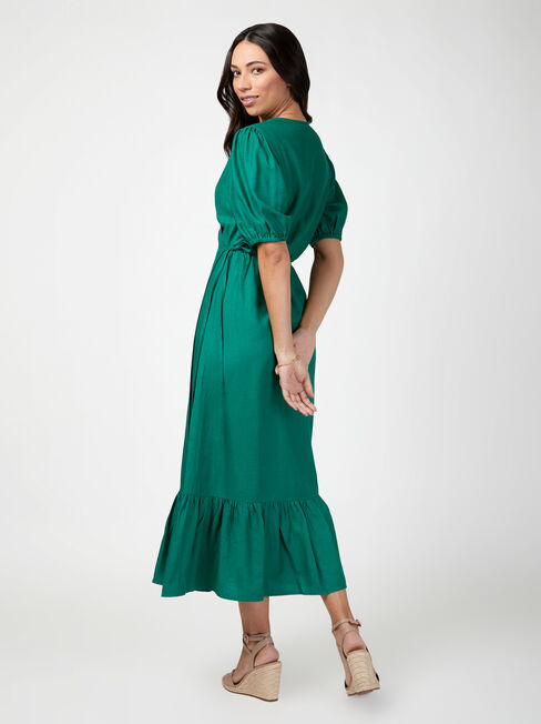 Lila Wrap Front Midi Dress