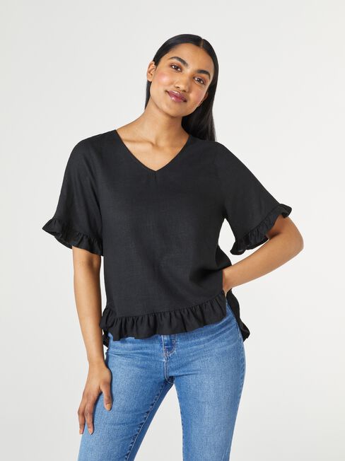 Ivy V-Neck Ruffle Top