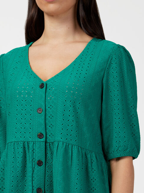 Eden Lacey Button Front Tee