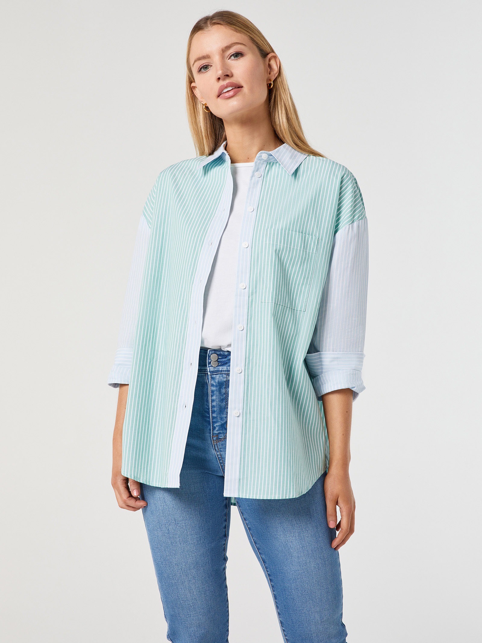 Fern Cotton Stripe Shirt