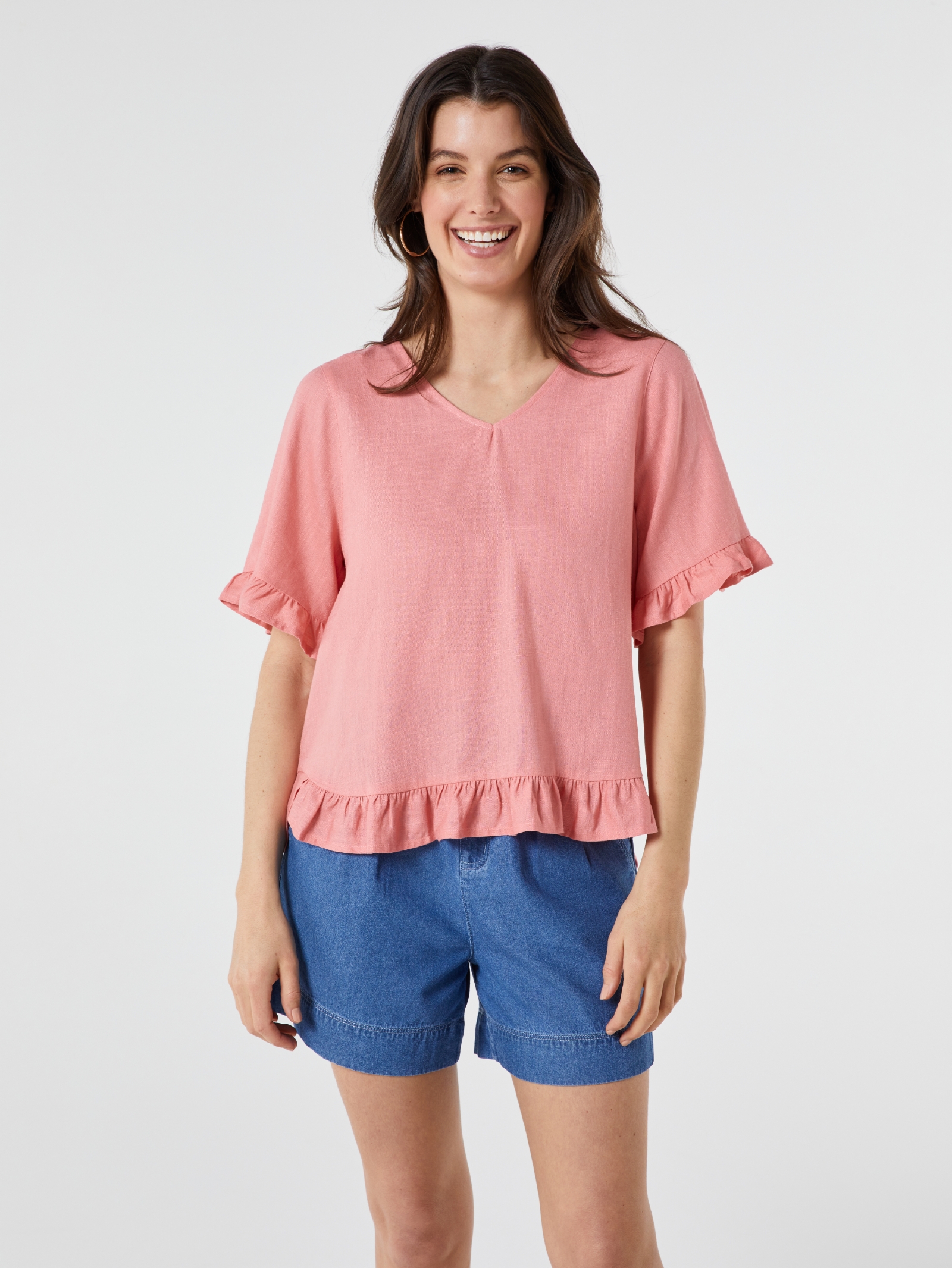 Ivy V-Neck Ruffle Top