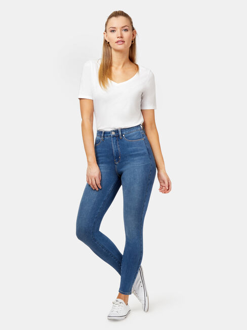 Freeform 360 Contour High Waisted Skinny 7/8 Jeans True Blue