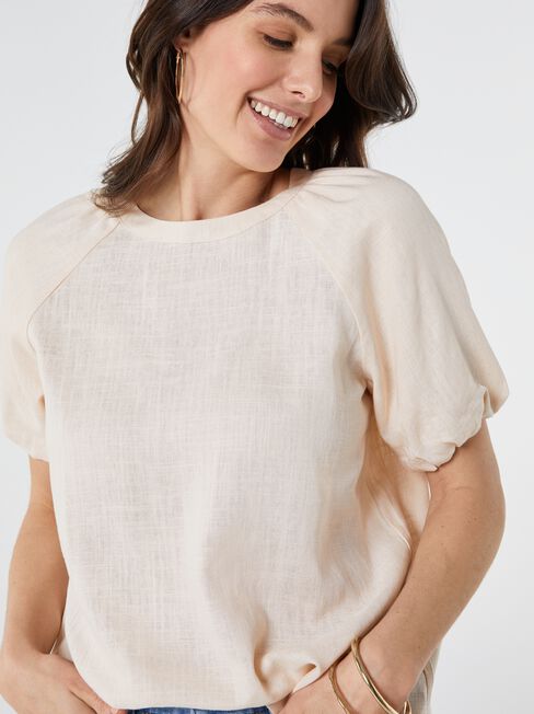 Waverly Raglan Puff Sleeve Top