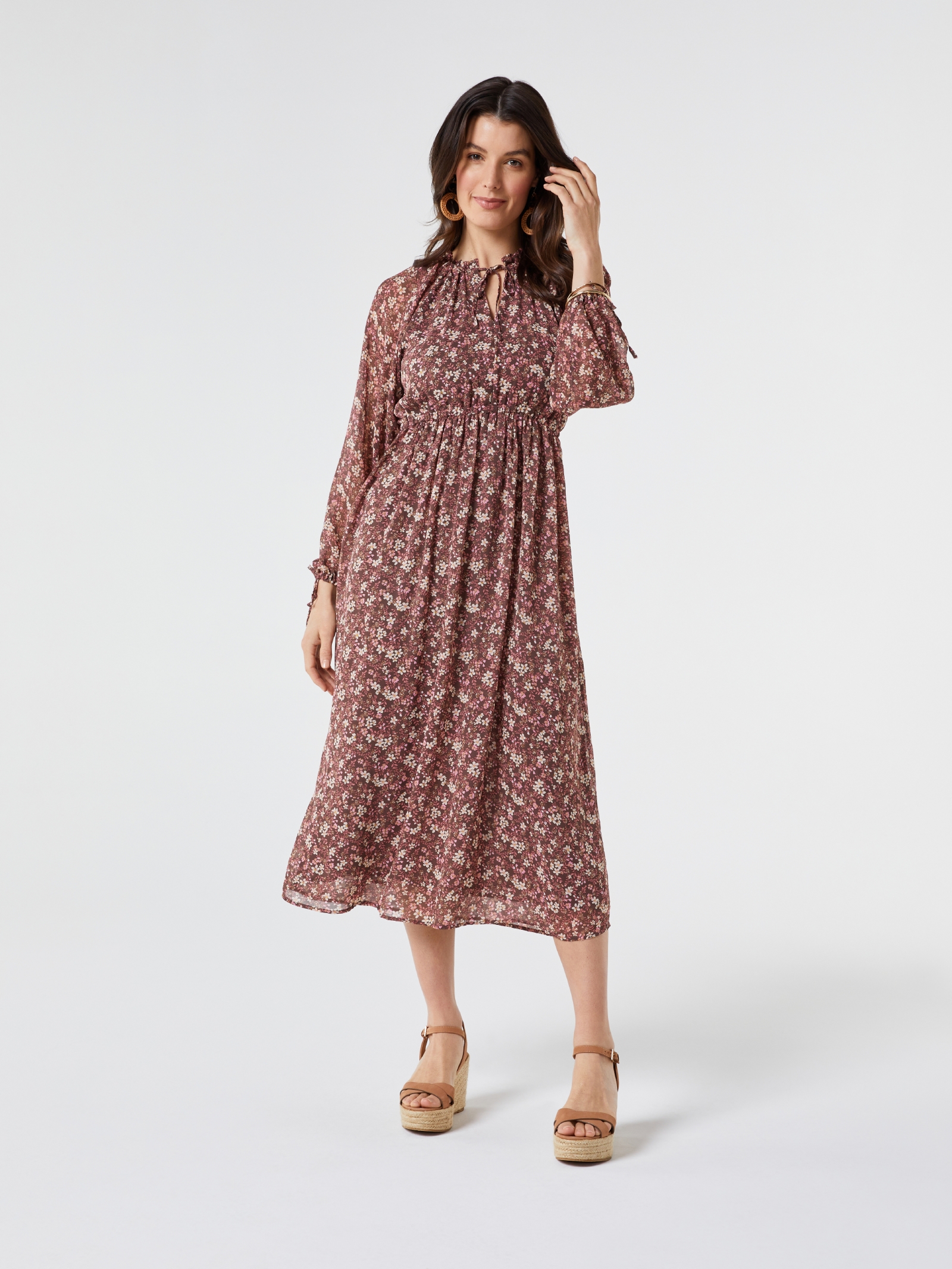 Bexley Tie Neck Maxi Dress
