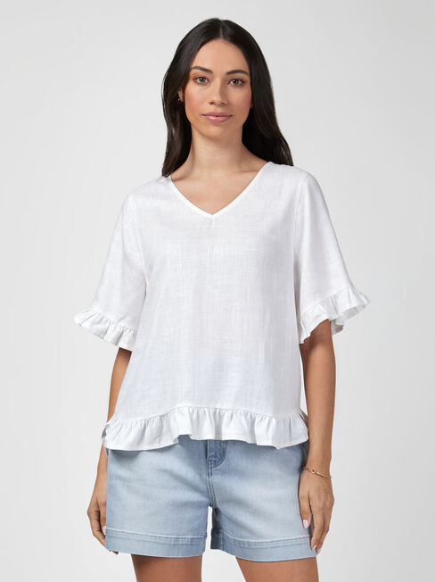 Ivy V-Neck Ruffle Top