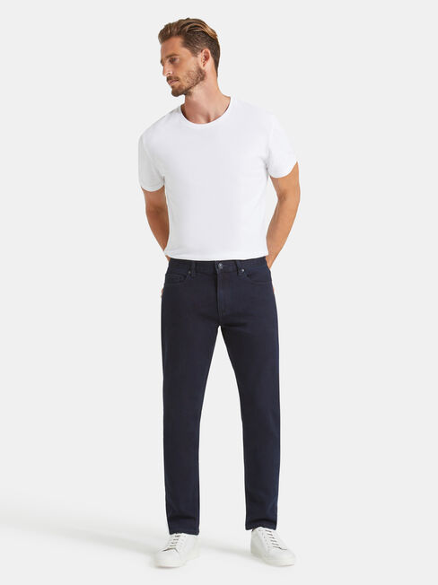 Slim Tapered Jeans Coated Ink