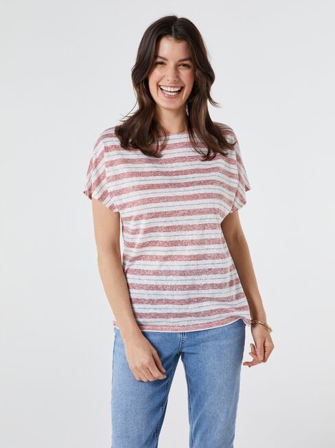 Kiera Textural Stripe Tee