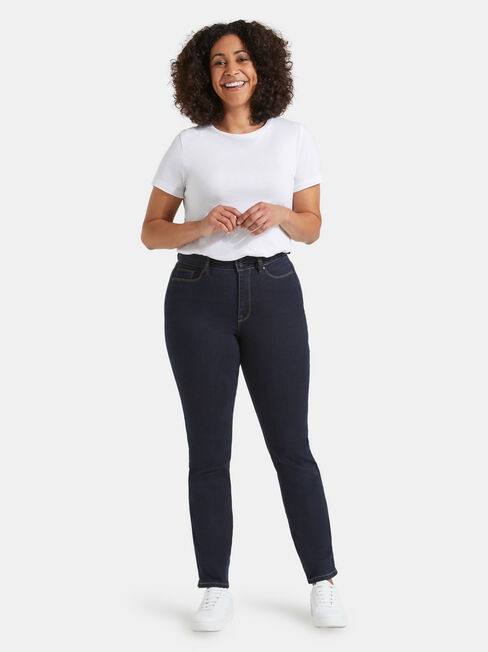 Tummy Trimmer Slim Straight Jeans Absolute Indigo