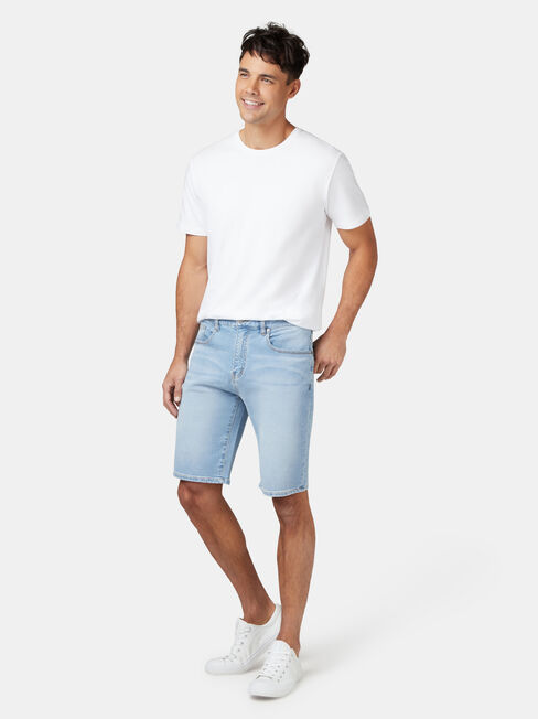 Connor Knit Denim Short Summer Blue