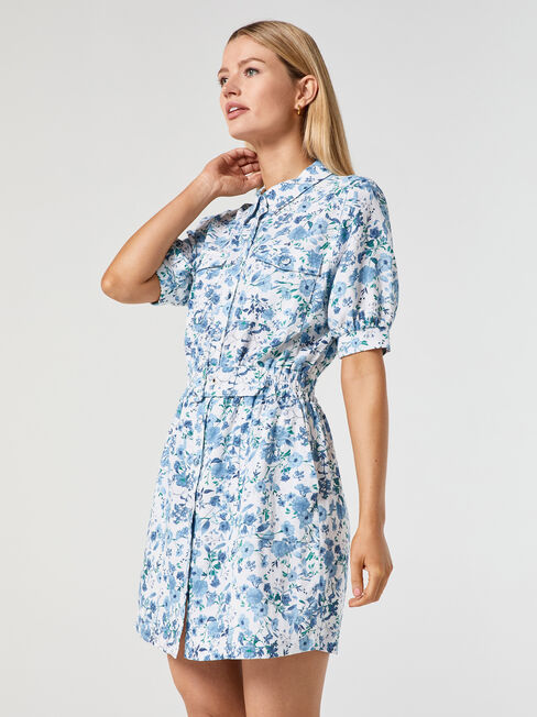 Flora Belted Shirt Dress