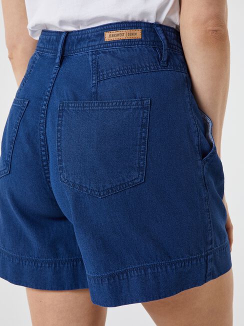 Yasmin Pleat Denim Short