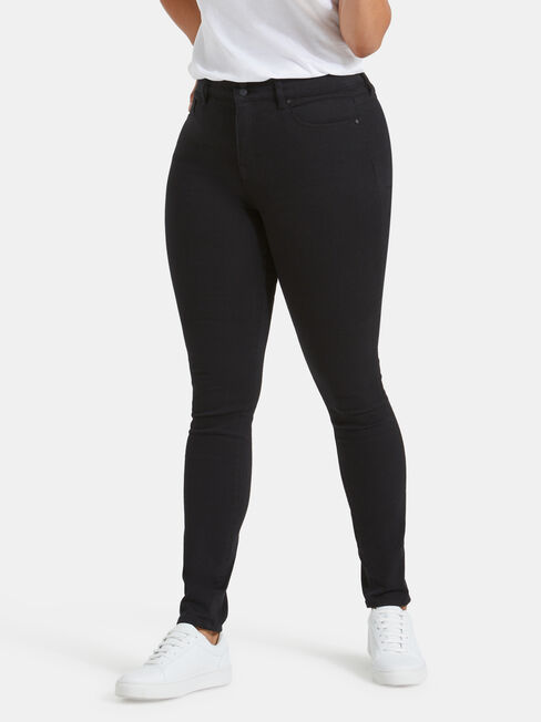 Tummy Trimmer Skinny Jeans Black Night