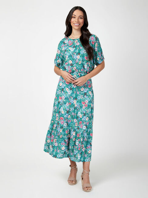 Sara Belted Tiered Skirt