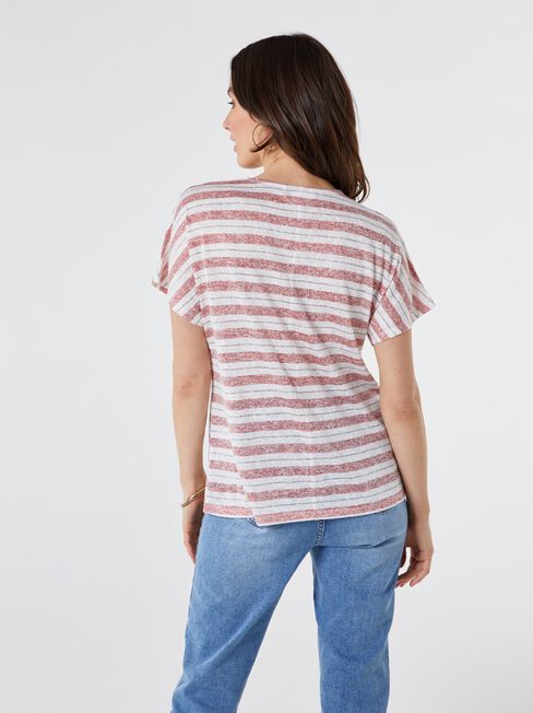 Kiera Textural Stripe Tee