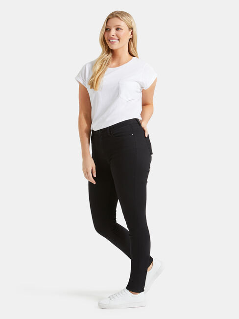 Curve Embracer Skinny Jeans Black Night