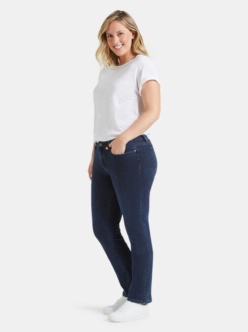 Curve Embracer Slim Straight Jeans Deep Sea Blue