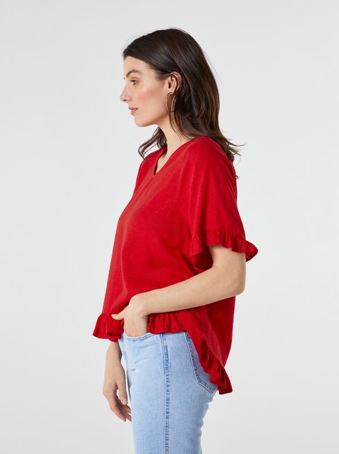 Ivy V-Neck Ruffle Top
