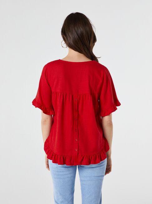 Ivy V-Neck Ruffle Top