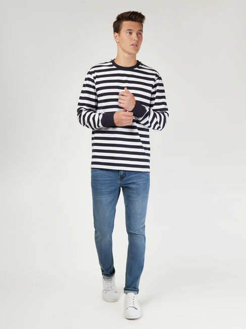 LS Wilton Stripe Crew Tee
