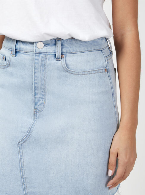 Simone Distressed Denim Skirt