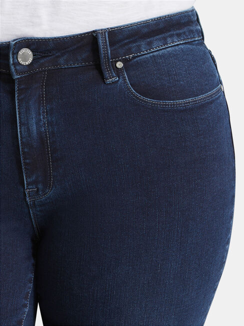 Curve Embracer Slim Straight Jeans Deep Sea Blue