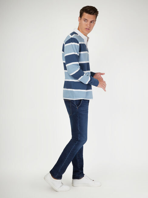 LS Dustin Stripe Rugby Polo